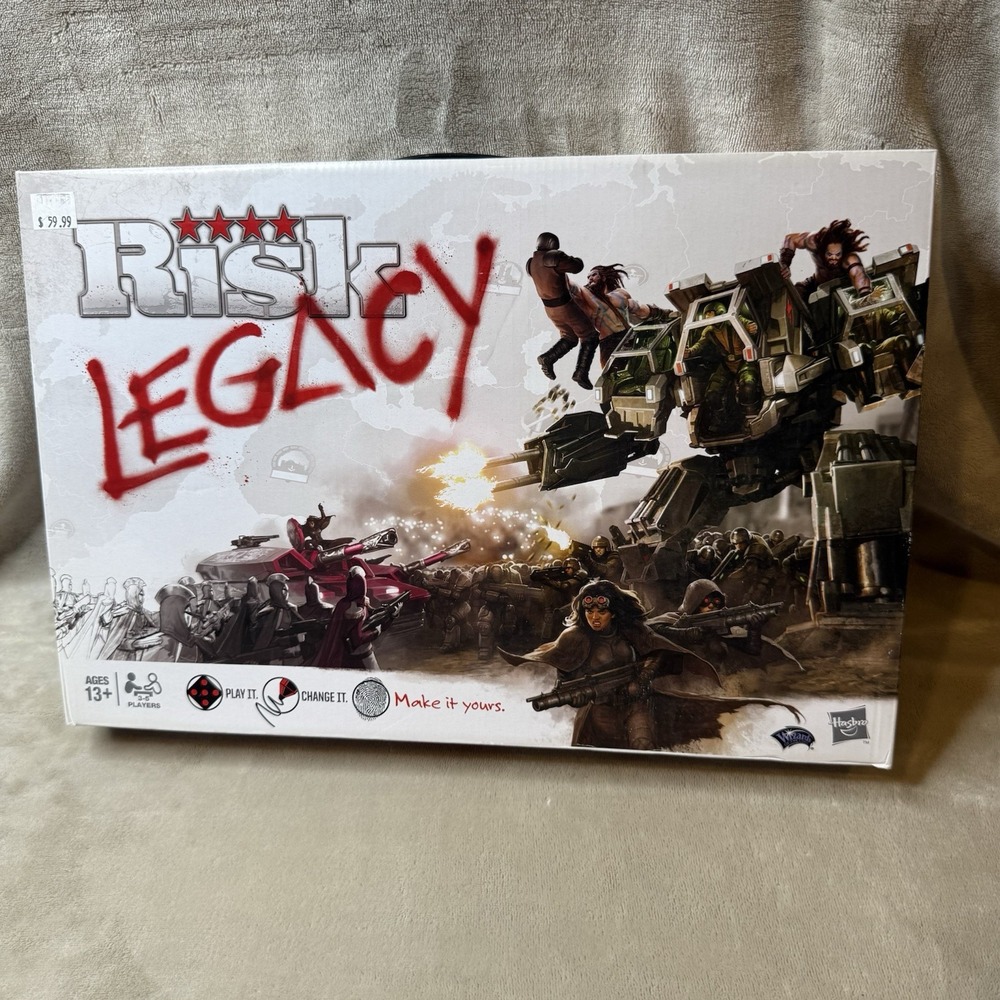 Hasbro 2011 HSBF3156 Risk Legacy Board Game New Unpunched Open Box - Complete